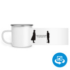 Кружка металлическая белая (круговая запечатка)