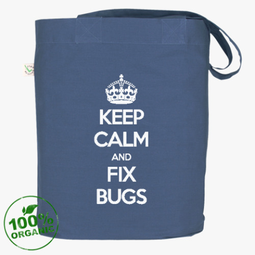 Сумка шоппер борись с багами! (keep calm)