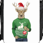 Олень новогодний в свитере