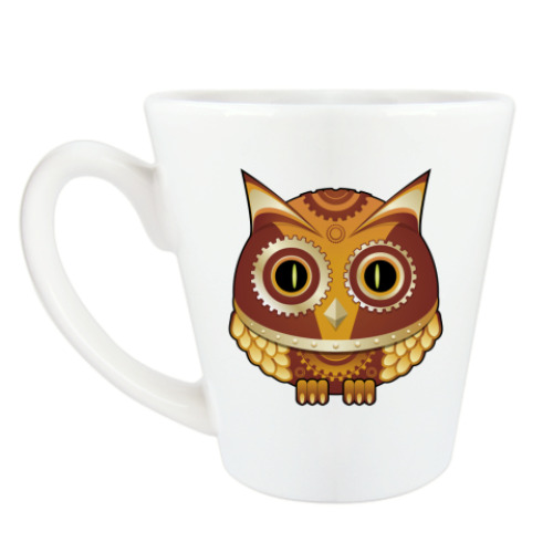 Чашка Латте с принтом Steamy Owl