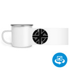 Кружка металлическая белая (круговая запечатка)