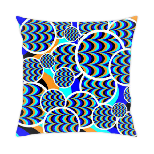 Подушка с принтом Иллюзия движения