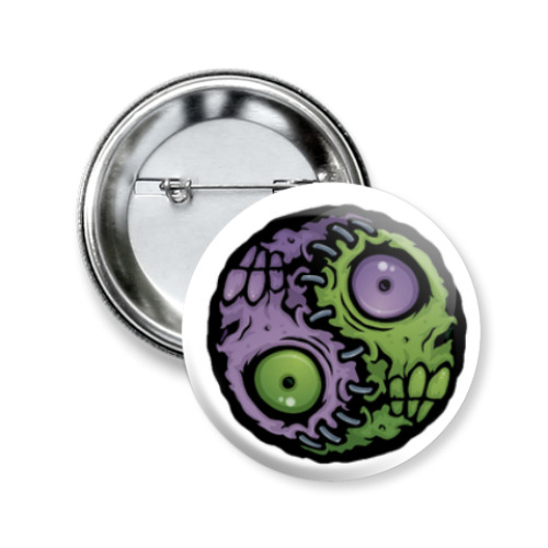 Значок 50мм с принтом Zombi