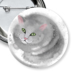 Серый кот, кошка