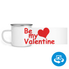 Кружка металлическая белая (круговая запечатка)