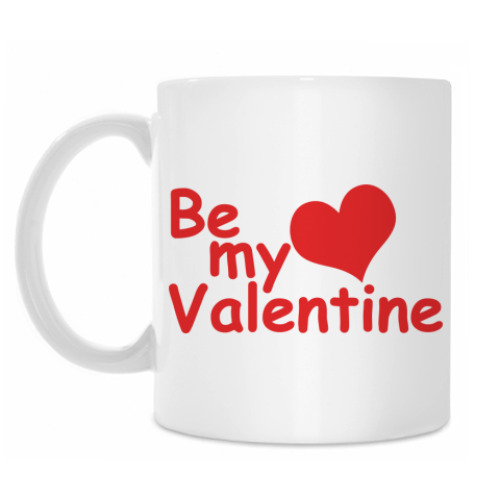 Кружка с принтом Be My Valentine