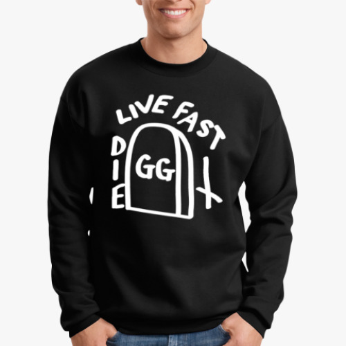 Свитшот с принтом GG Allin: Live fast die