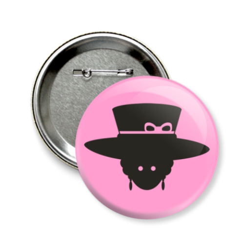 Значок 58мм  Королева Елизавета II