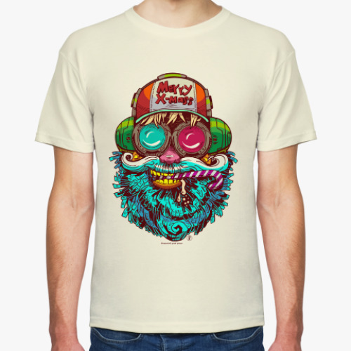 Футболка с принтом Santa Claus. Дед мороз.