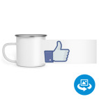 Кружка металлическая белая (круговая запечатка)