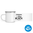 Кружка металлическая белая (круговая запечатка)