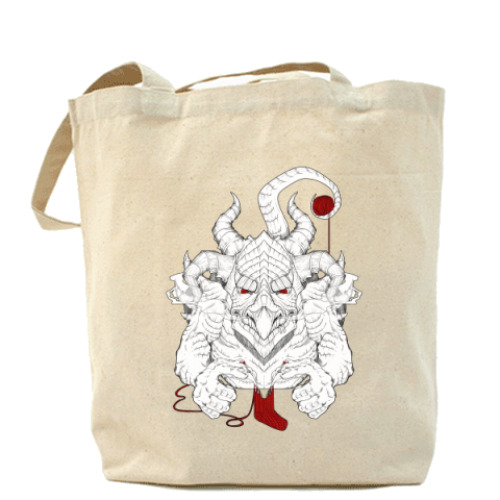 Сумка шоппер с принтом Самый спокойный человек