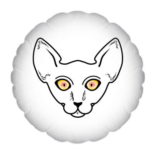 Подушка с принтом Кот смотрит на тебя