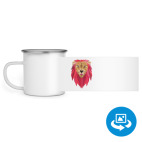 Кружка металлическая белая (круговая запечатка)