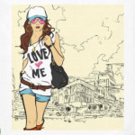 Модная девушка