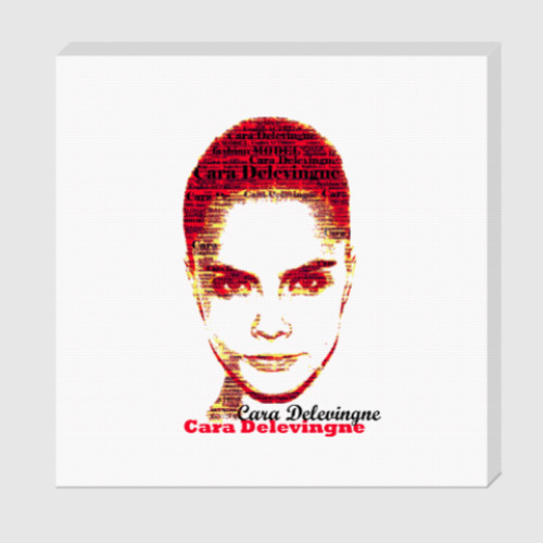 Холст с принтом Cara Delevingne/Кара Делевинь