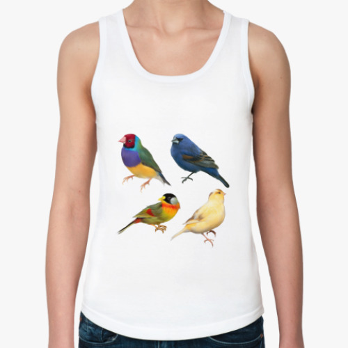 Женская майка с принтом Птицы