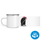 Кружка металлическая белая (круговая запечатка)