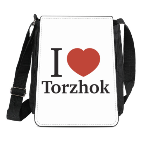 Сумка-планшет с принтом Я люблю Торжок