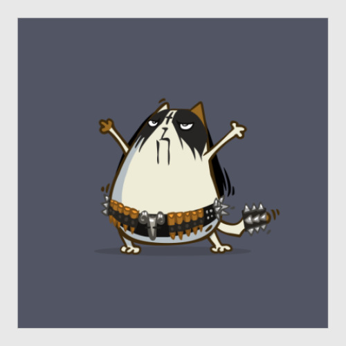 Постер с принтом Металкот — Пятничный Котик №29