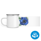 Кружка металлическая белая (круговая запечатка)