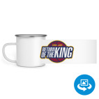 Кружка металлическая белая (круговая запечатка)