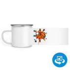 Кружка металлическая белая (круговая запечатка)