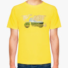 Классическая футболка Пейзаж мотоцикла