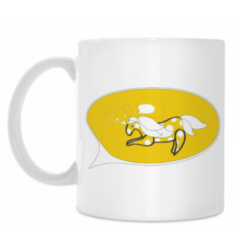 Кружка с принтом Солнечная пони