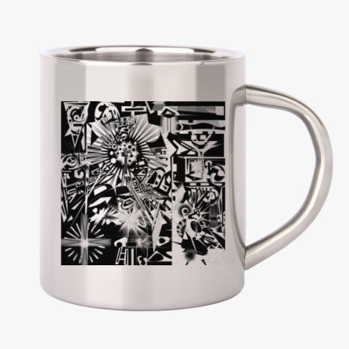 Кружка металлическая с принтом Анти материя