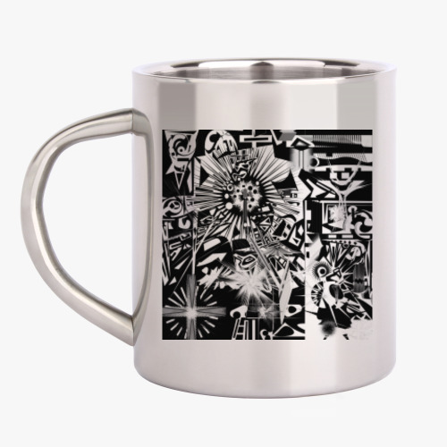 Кружка металлическая с принтом Анти материя