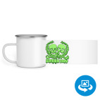 Кружка металлическая белая (круговая запечатка)