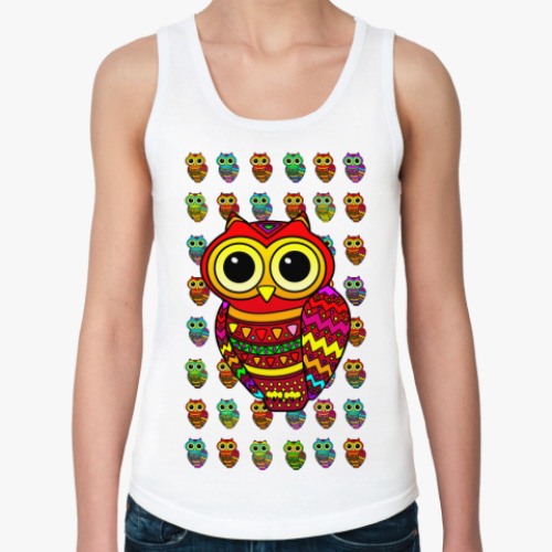 Женская майка с принтом Совы