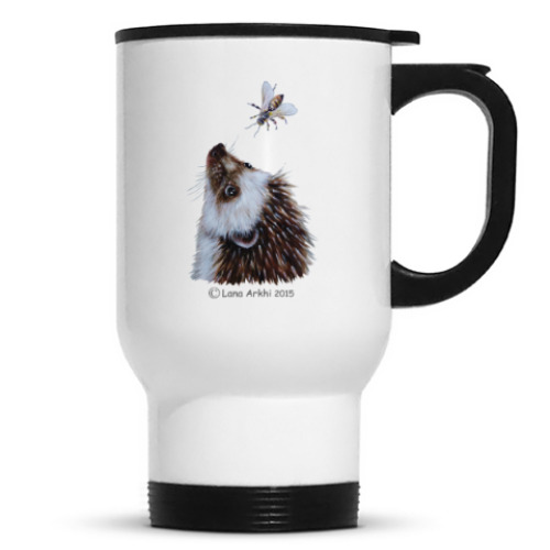 Кружка-термос с принтом I love hedgehogs