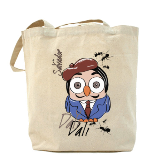 Сумка шоппер с принтом Сова Сальвадор Дали Суперсова Goofi