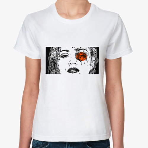 Классическая футболка с принтом '  мадонна'