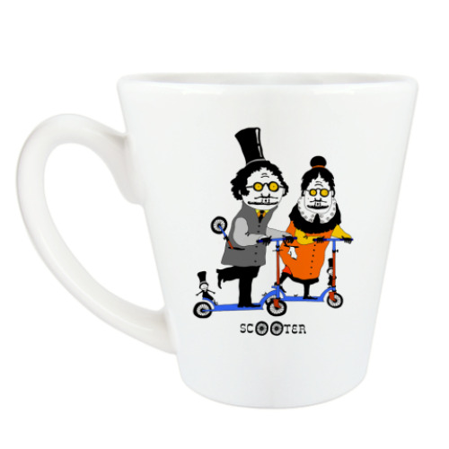 Чашка Латте с принтом 'Самокат'