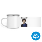 Кружка металлическая белая (круговая запечатка)