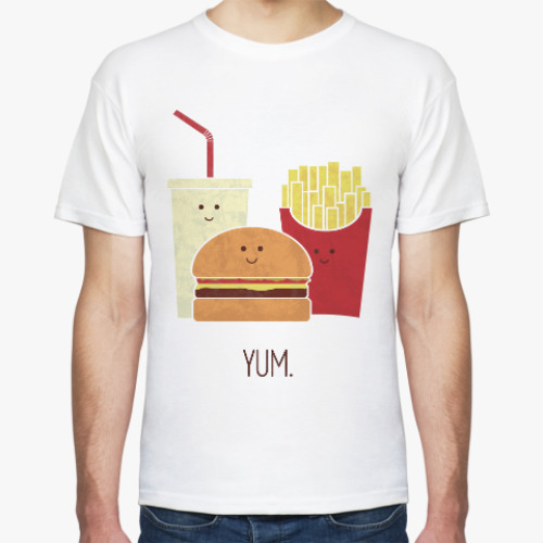 Футболка с принтом Фаст-фуд