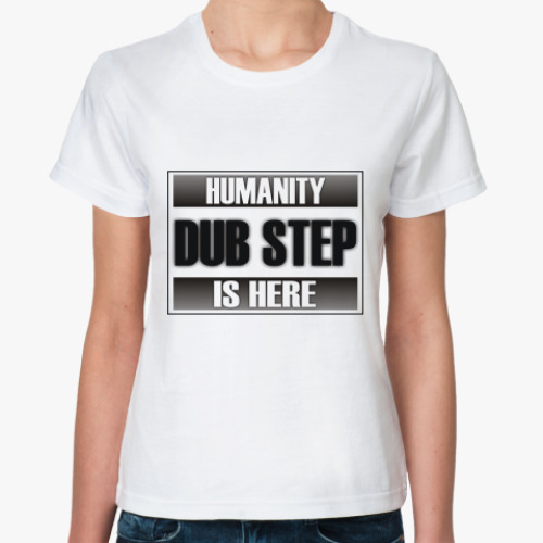Классическая футболка с принтом dubstep