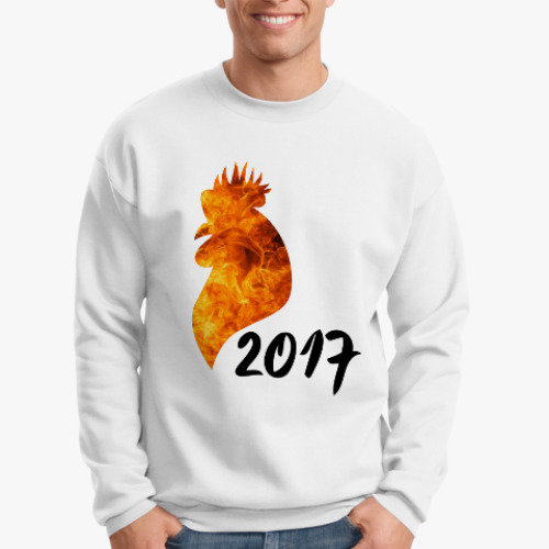 Свитшот с принтом Огненный петух 2017