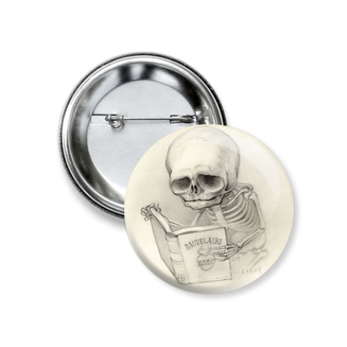 Значок 37мм skeleton