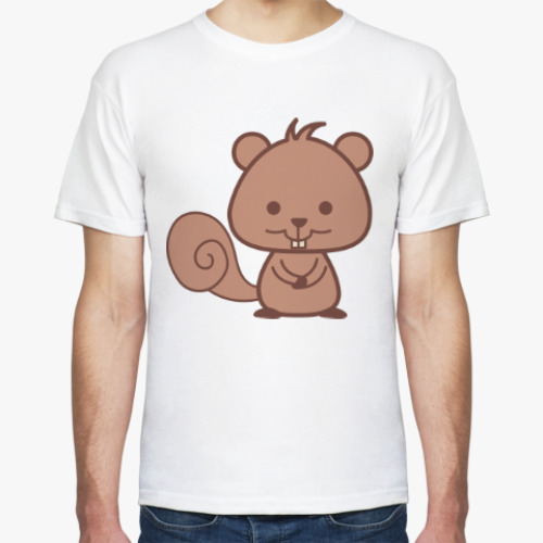 Футболка с принтом Белка