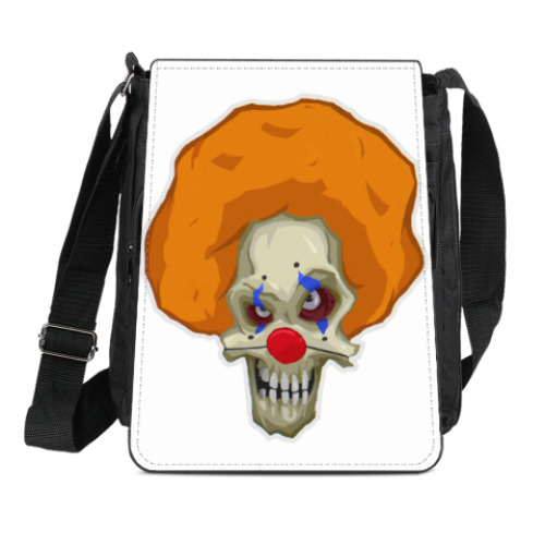 Сумка-планшет с принтом Рыжий клоун