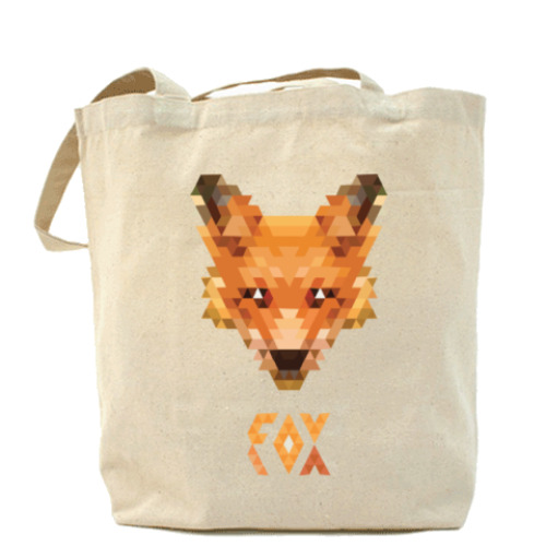 Сумка шоппер с принтом Fox Pixel