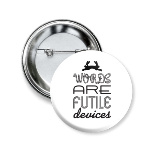 Значок 50мм с принтом 'Words'