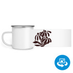 Кружка металлическая белая (круговая запечатка)