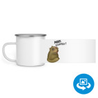 Кружка металлическая белая (круговая запечатка)