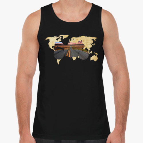 Майка с принтом Мотопейзаж