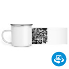 Кружка металлическая белая (круговая запечатка)